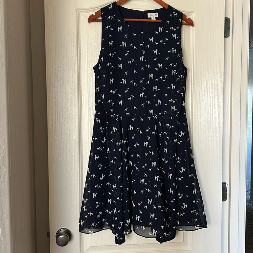 Maison Jules Navy Dress w/ Dogs